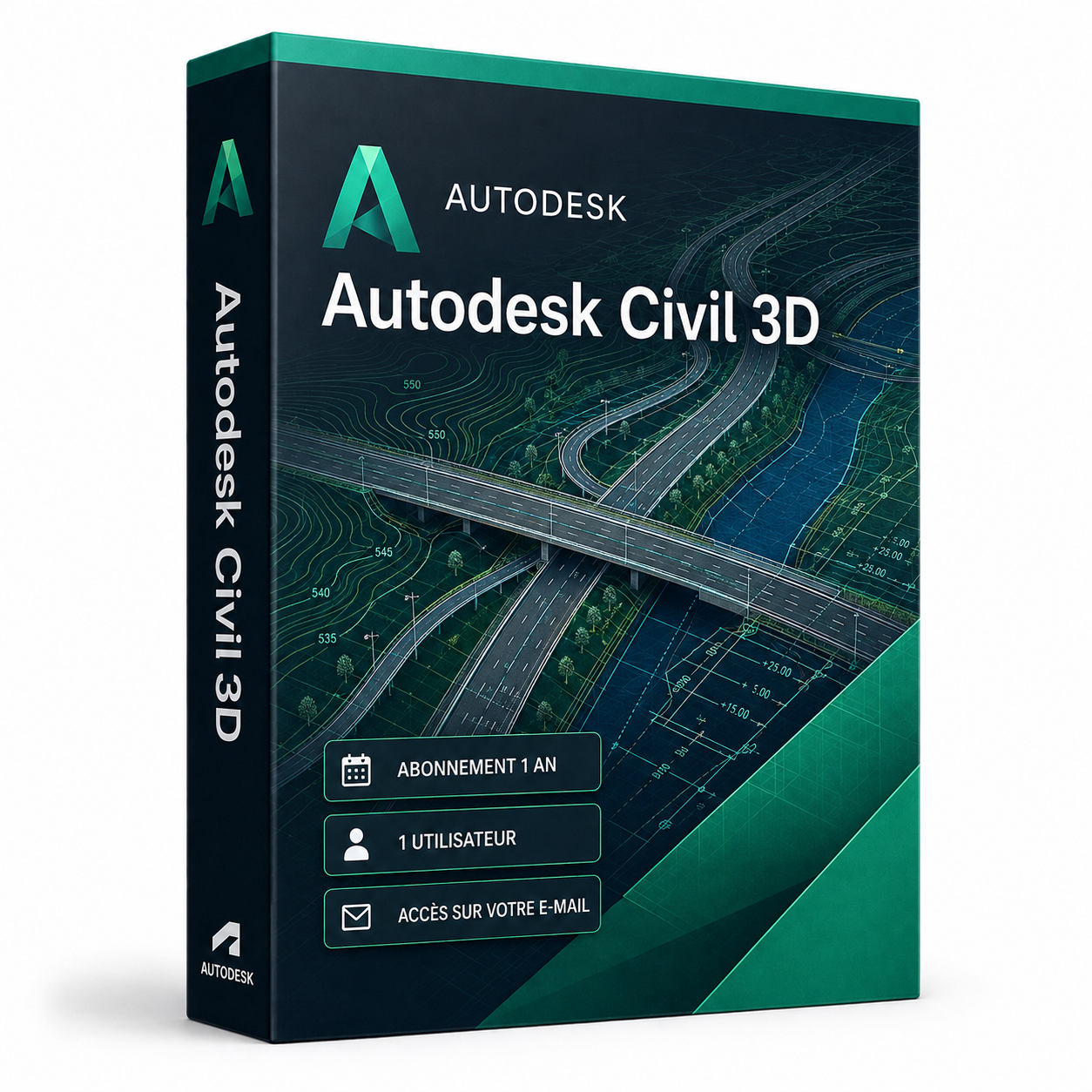 Autodesk Civil 3D abonnement 1 an pour 1 utilisateur