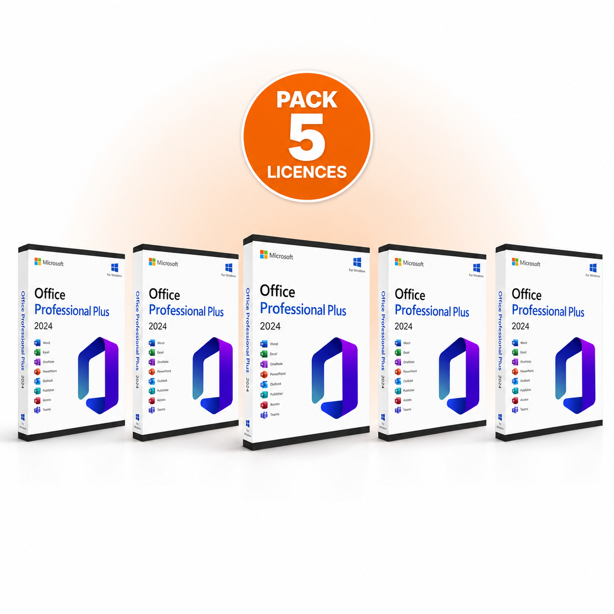 Pack 5 licences Office 2024 Professional Plus en Tunisie - TuniCloud