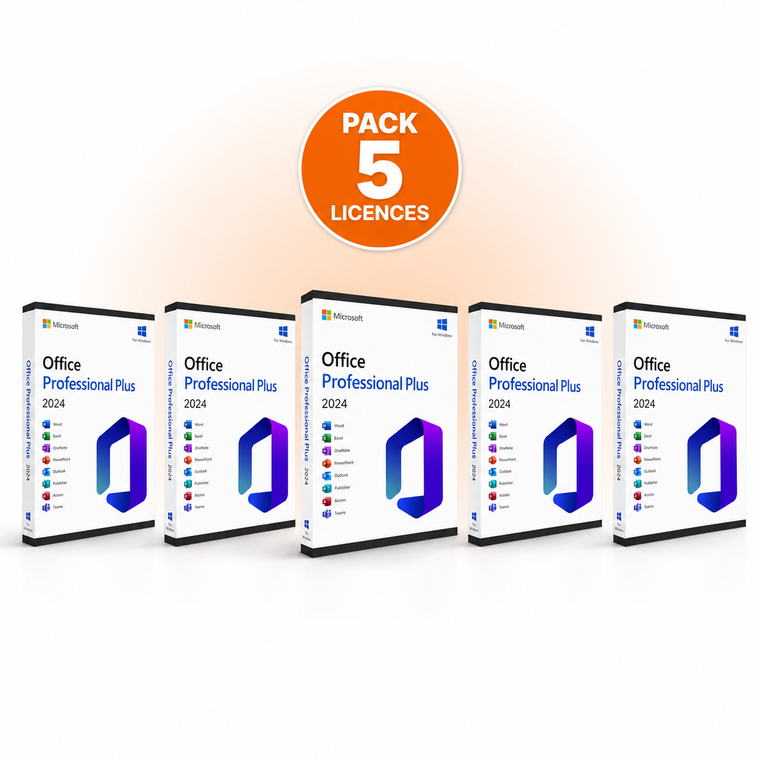 Pack 5 licences Office 2024 Professional Plus en Tunisie - TuniCloud