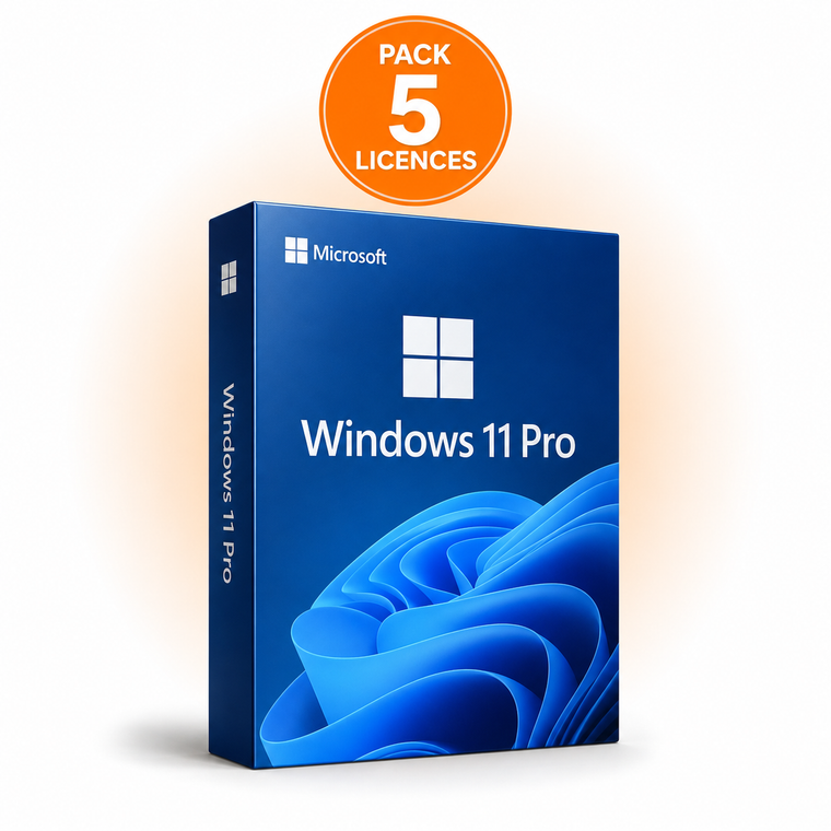 Pack 5 licences Windows 11 Pro en Tunisie - TuniCloud